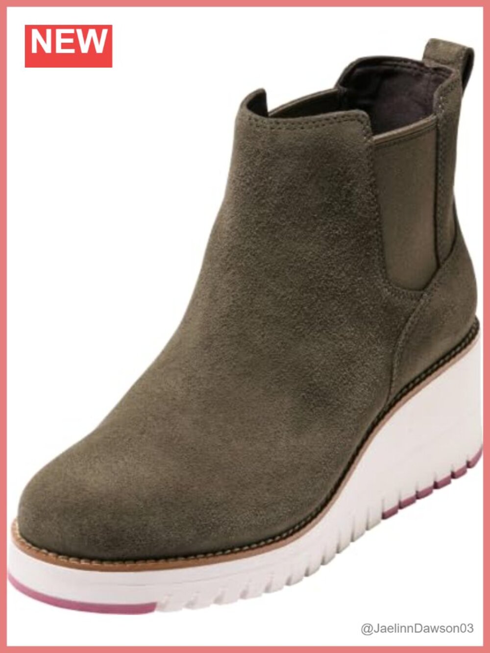 Waterproof Leather Wedge Bootie with EVA Midsole, Padded Leather Lining,